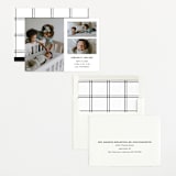 "Minimal Three" - Birth Announcements in Milk by Playground Prints - Assembled