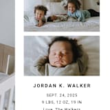 "Minimal Three" - Birth Announcements in Milk by Playground Prints - Detail