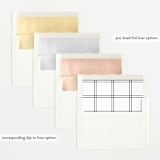 "Minimal Three" - Birth Announcements in Milk by Playground Prints - Envelope Liner Options