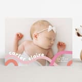 "Wiggle Worm" - Birth Announcements in Peach Sherbet by Lauren Chism - Front