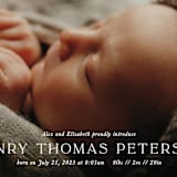 "refined" - Birth Announcements in Powder by Melissa Egan of Pistols - Detail