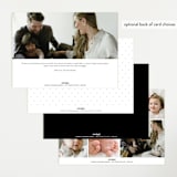 "three" - Birth Announcements in Noir by Emily Betts - Back of Card Options