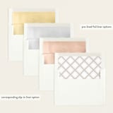 "Little Snaps" - Birth Announcements in Linen by Robert and Stella - Envelope Liner Options