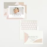 "Artful" - Birth Announcements in Sherbet by Pixel and Hank - Assembled