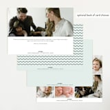 "Wavy Hello" - Birth Announcements in Moss by Pixel and Hank - Back of Card Options