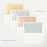 "Wavy Hello" - Birth Announcements in Moss by Pixel and Hank - Envelope Liner Options