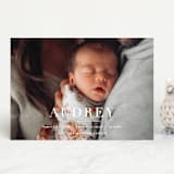 "the edit" - Birth Announcements in Simply White by Sara Hicks Malone - Front