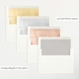 "the edit" - Birth Announcements in Simply White by Sara Hicks Malone - Envelope Liner Options
