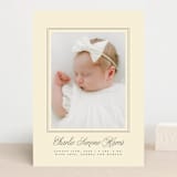 "Classical Border" - Birth Announcements in Creme by mo kelley - Front