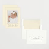 "Classical Border" - Birth Announcements in Creme by mo kelley - Assembled
