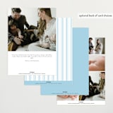 "Little Darling" - Birth Announcements in Baby Blue by Alston Foster - Back of Card Options