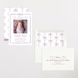 "Bow Frame" - Birth Announcements in Lavander by Cass Loh - Assembled