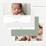 "Understated" - Birth Announcements in Lily by Sara Hicks Malone - Back of Card Options
