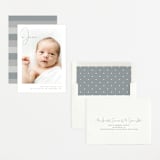 "Chic Introduction" - Birth Announcements in Storm by Olivia Raufman - Assembled