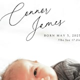 "On The Horizon" - Birth Announcements in Obsidian by Kaydi Bishop - Detail