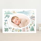 "A Wonderful World" - Birth Announcements in Blue Jay by Grae - Front