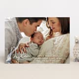 "Delicate" - Birth Announcements in Powder by Sara Hicks Malone - Front