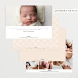 "Signature Babe" - Birth Announcements in Peach by Jessica Williams - Back of Card