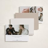 "Sweet Stripes" - Birth Announcements in Sand by Gwen Bedat - Back of Card Options