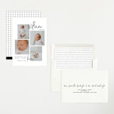 "overjoyed script" - Birth Announcements in Onyx by Lindsay Stetson Thompson - Assembled