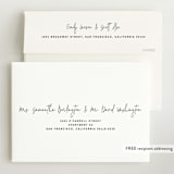 "overjoyed script" - Birth Announcements in Onyx by Lindsay Stetson Thompson - FREE Recipient Addressing