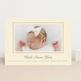 "Classical Border" - Birth Announcements in Creme by mo kelley - Front
