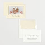 "Classical Border" - Birth Announcements in Creme by mo kelley - Assembled