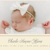 "Classical Border" - Birth Announcements in Creme by mo kelley - Detail