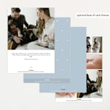 "Mickey fabric frame" - Birth Announcements in Chambray by Lea Delaveris - Back of Card Options