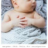 "Basic" - Birth Announcements in Onyx by Lauren Chism - Close-Up