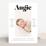 "Bold Name Frame" - Birth Announcements in Ash by Alethea and Ruth - Front