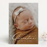 "Sweeping Name" - Birth Announcements in Cloud by Alethea and Ruth - Front