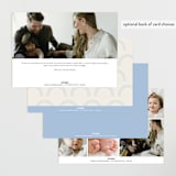 "Type Arch" - Birth Announcements in Bluebird Day by Baumbirdy - Back of Card Options