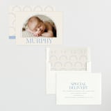 "Type Arch" - Birth Announcements in Bluebird Day by Baumbirdy - Assembled