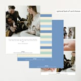 "Colorful Stats" - Birth Announcements in Aqua by Baumbirdy - Back of Card Options