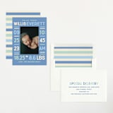 "Colorful Stats" - Birth Announcements in Aqua by Baumbirdy - Assembled
