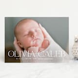 "Newest addition" - Birth Announcements in Snow by Elan Studio - Front