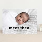 "Simple Statement" - Birth Announcements in Onyx by Erica Krystek - Front