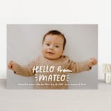 "Fun Hello" - Birth Announcements in Cloud by Jackie Crawford - Front