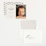 "Laurel Crest" - Birth Announcements in Muslin by Jessica Williams - Assembled