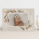 "Boho Bouquet" - Birth Announcements in Rose by Joanna Griffin - Front