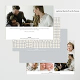 "Patchwork" - Birth Announcements in Bluebell by Julie Murray - Back of Card Options