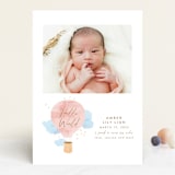 "Baby World" - Birth Announcements in Blush by Kanika Mathur - Front