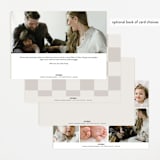 "Complete" - Birth Announcements in Linen by Kasia Labocki - Back of Card Options