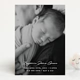 "Handwriting" - Birth Announcements in Snow by Bethan - Front