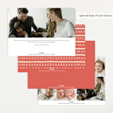 "Vintage Love Bow" - Birth Announcements in Latte by Kartika Paramita - Back of Card Options