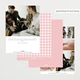 "Classic Bunny" - Birth Announcements in Blush by Megan Davis - Back of Card
