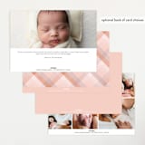 "Desert Plaid" - Birth Announcements in Terracotta by Erica Krystek - Back of Card Options