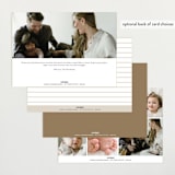 "Modern Grid" - Birth Announcements in Sand by Alexandra Cohn - Back of Card Options