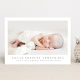 "Menil" - Birth Announcements in Fawn by Megan Davis - Front